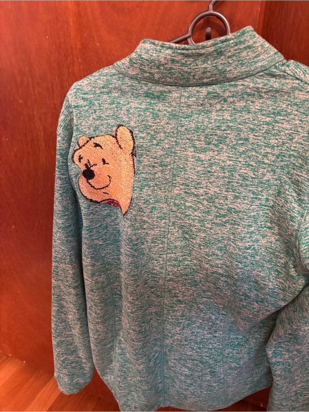 J. America Heathered Teal Quarter-Zip Pullover with Yellow Trim - Picture 3 of 3